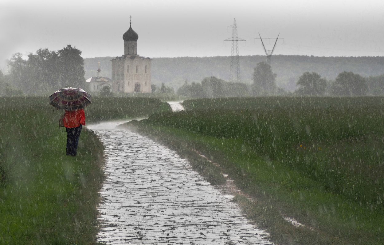 Дождливый день в деревне