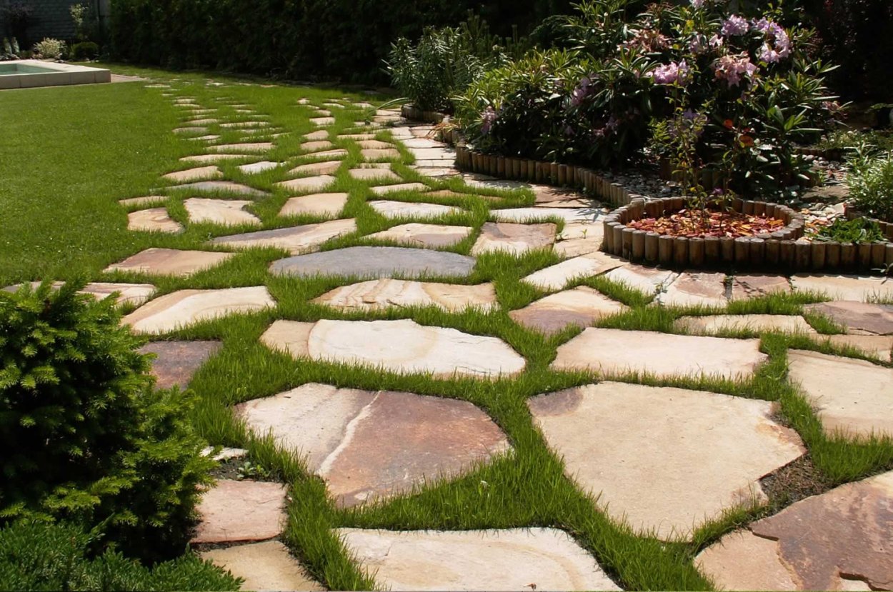 Мощение плитняком