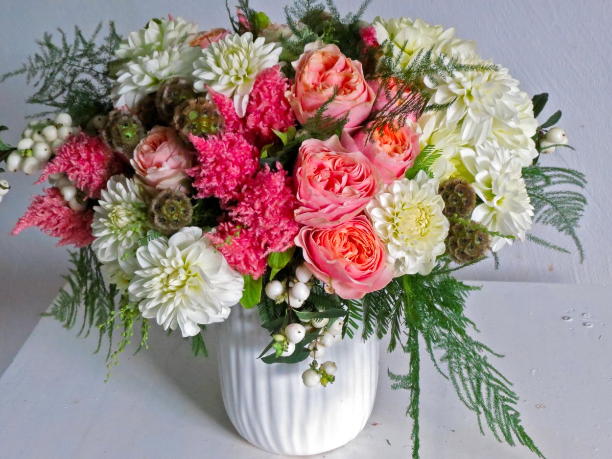 Георгины букетные