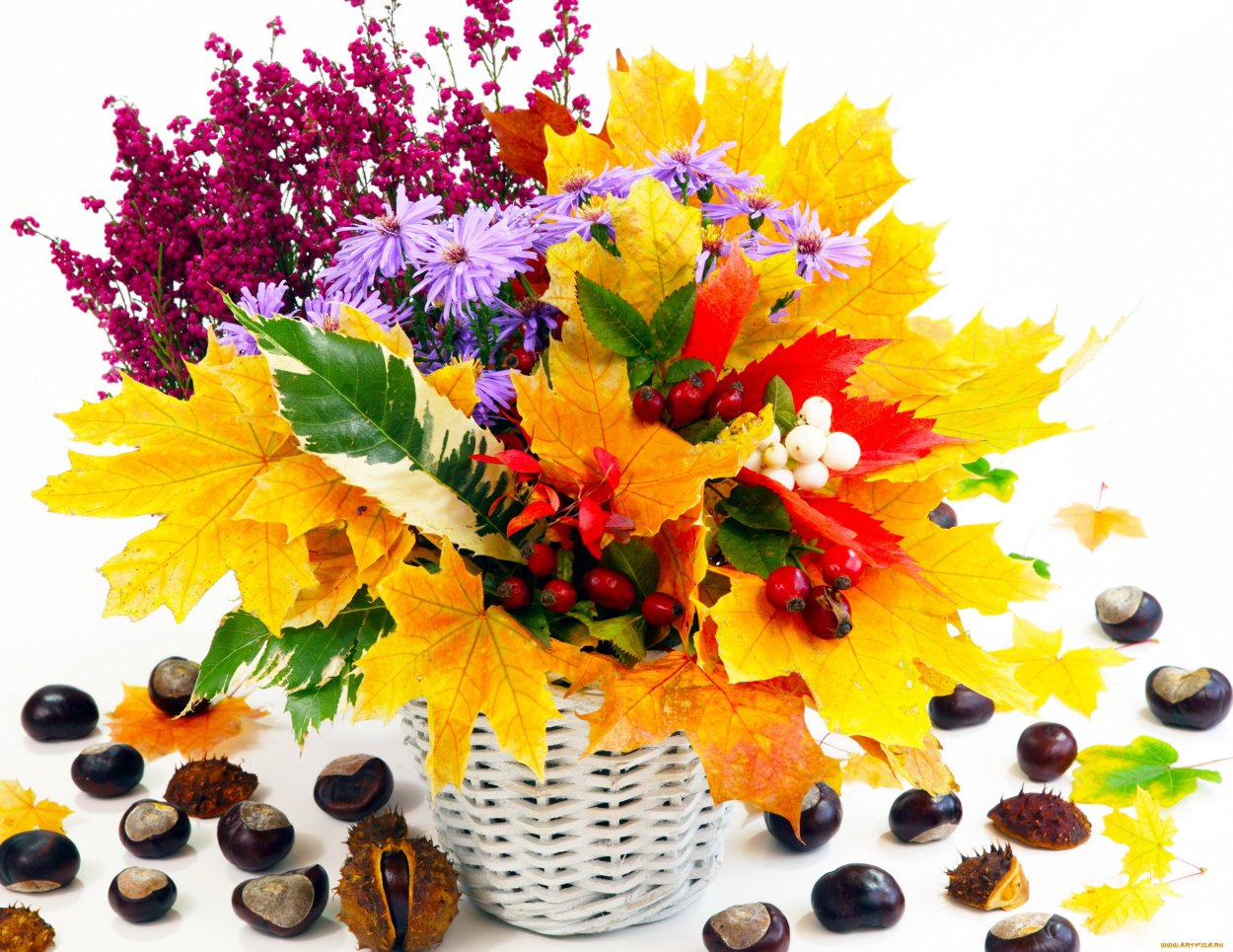 Букет из листьев