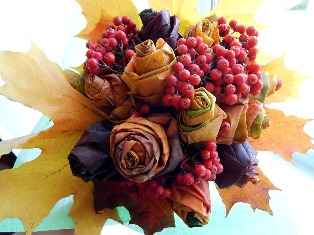 Осенний букет в вазе