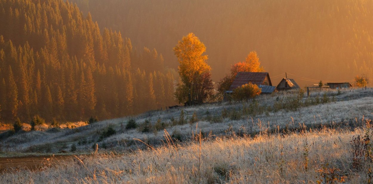 Поздняя осень в деревне