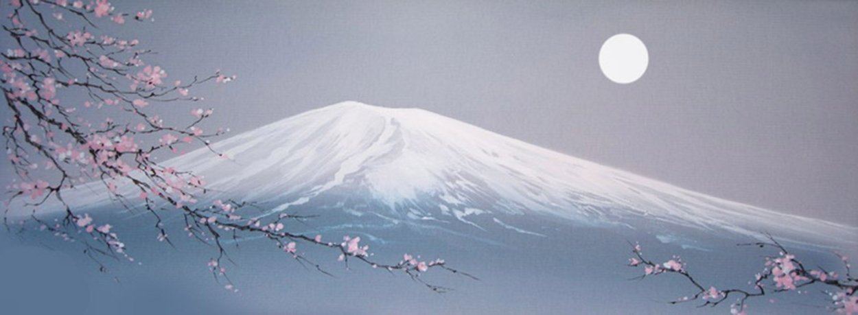 Сакура на фоне Луны