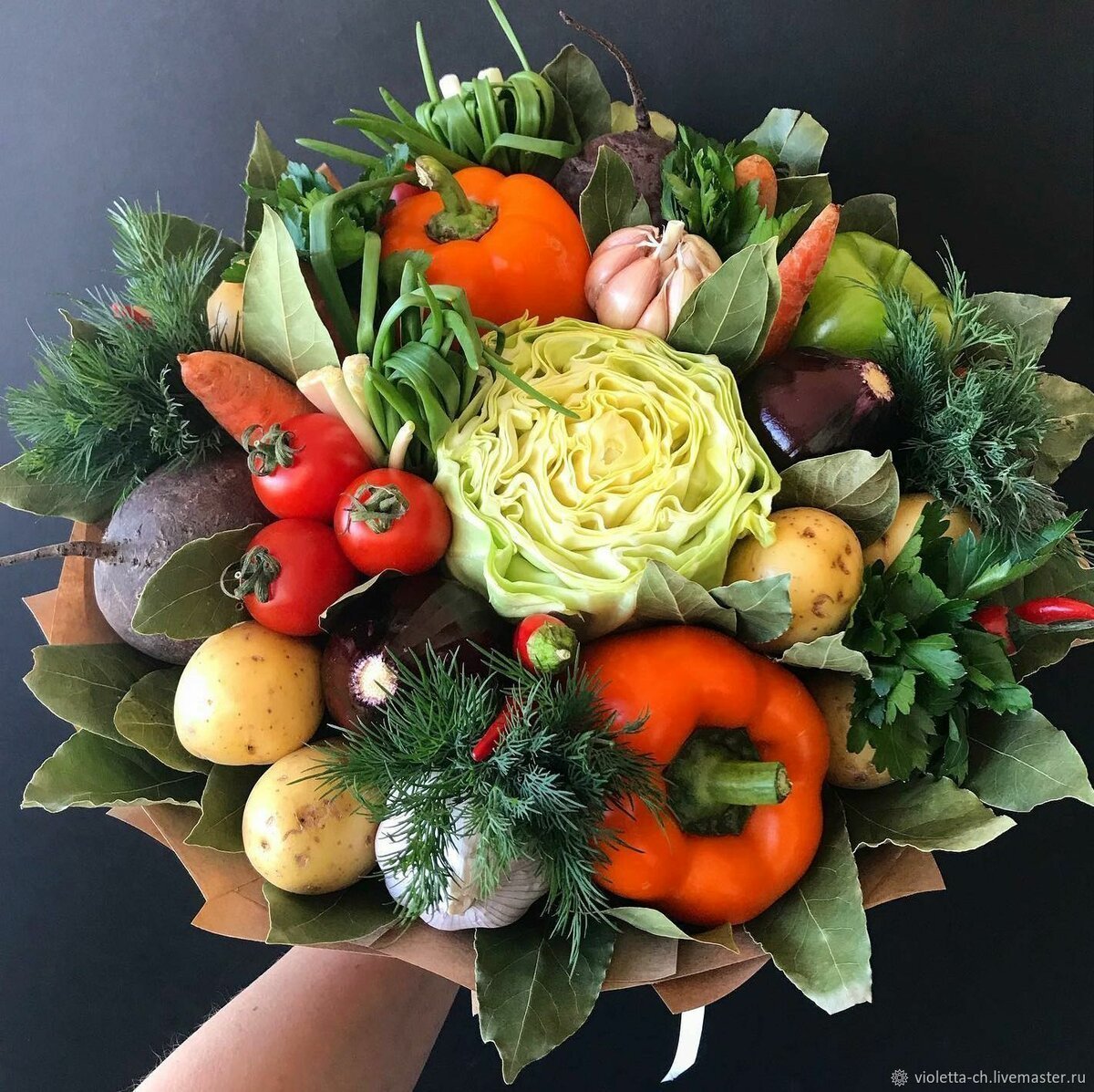 Осенние композиции из овощей и фруктов — фото в провинциальном стиле кантри