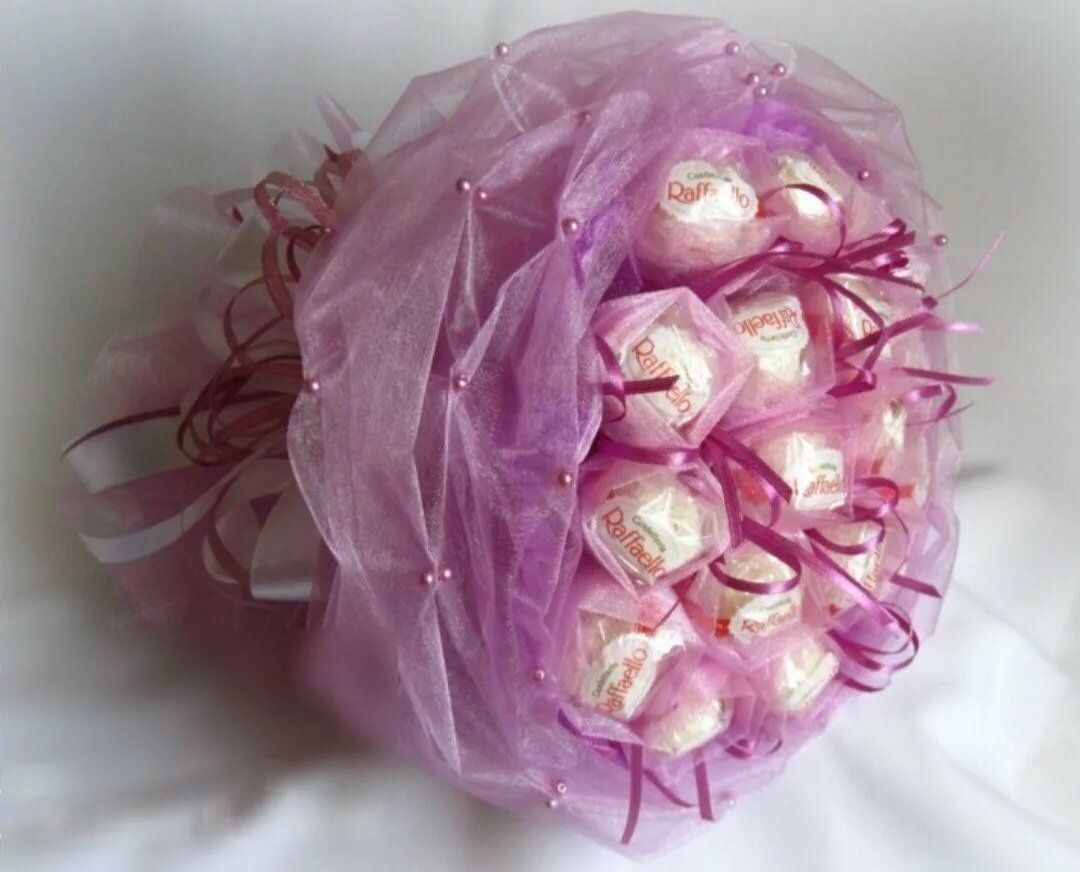 Как сделать букет роз из конфет