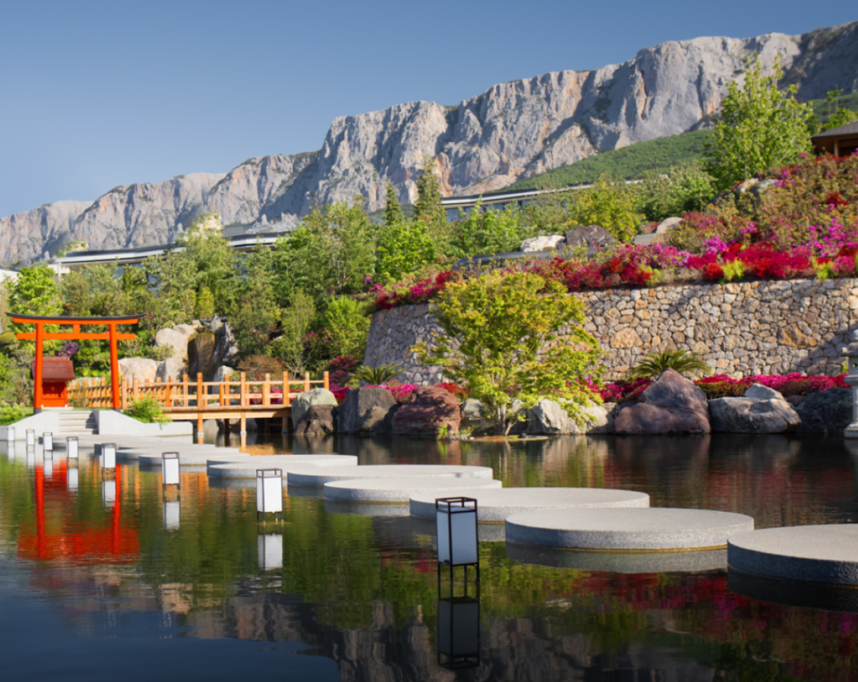 Ялта японский сад шесть чувств