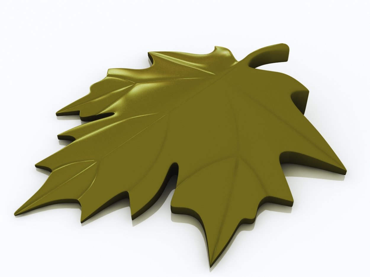 3d модель кленового листа