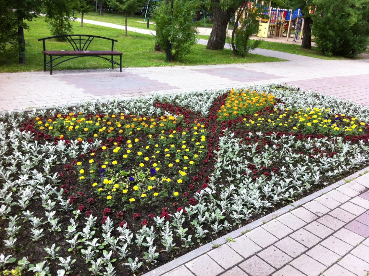 Прямоугольная клумба