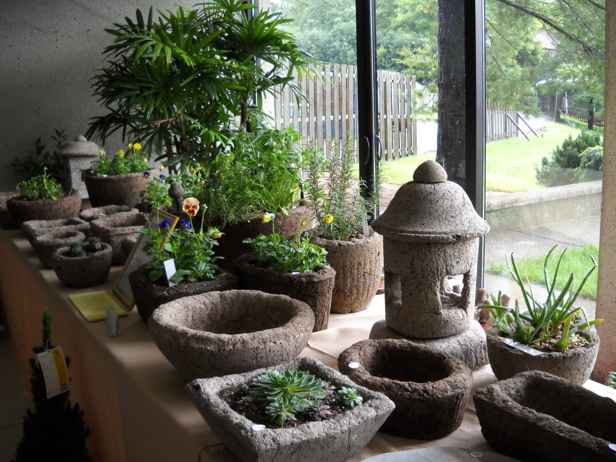 Горшки для суккулентов из цемента