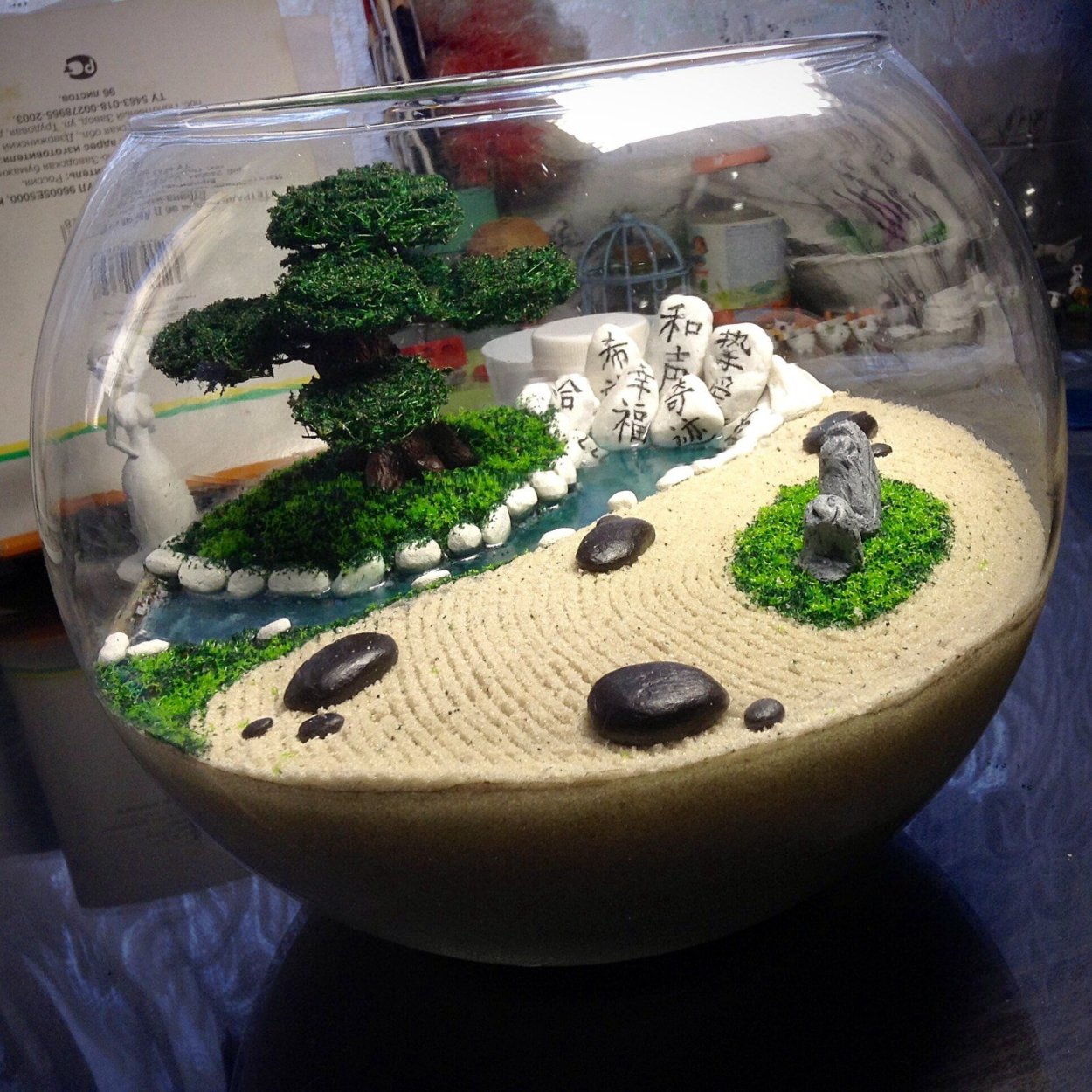 Мини бонсай сад камней