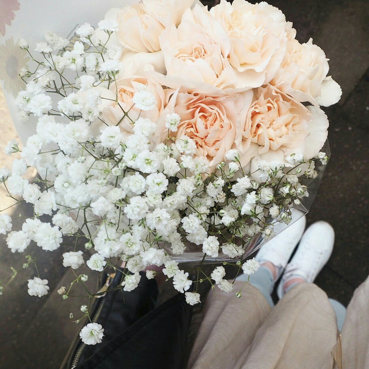 Букет "голубая гипсофила"