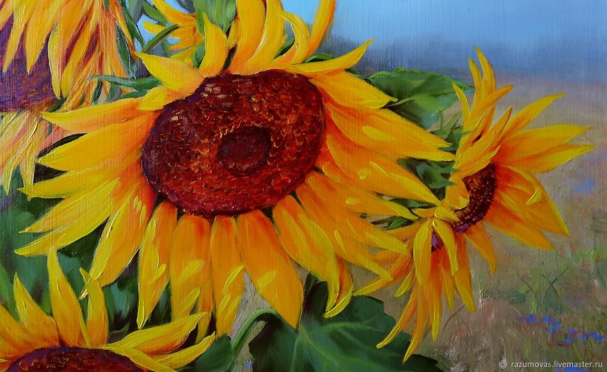 Сахаров Подсолнухи мастихин