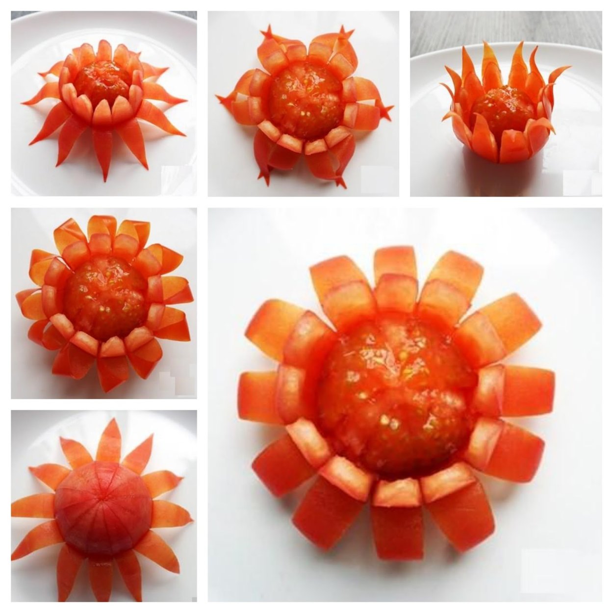 Украшение из помидора