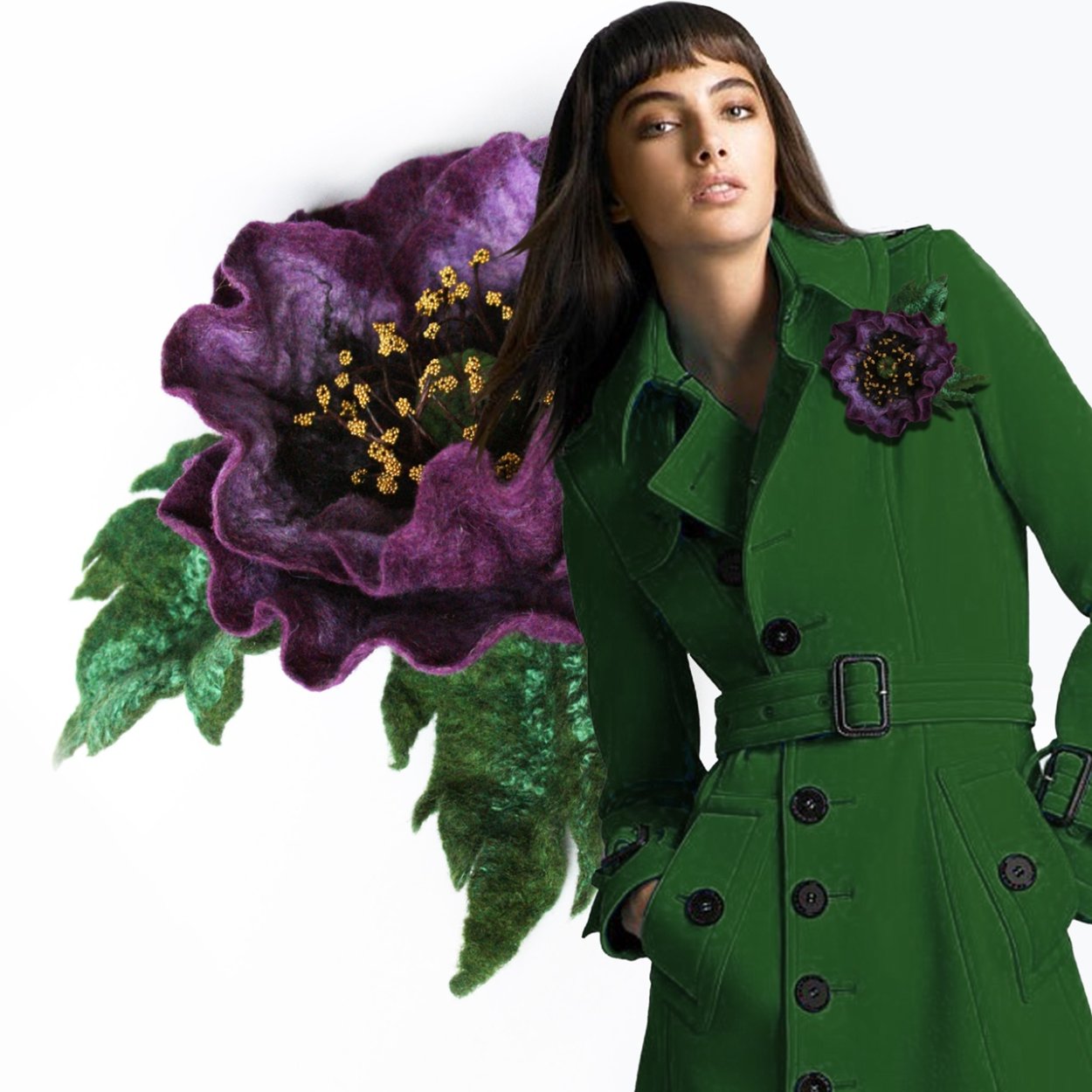 Фиолетовые маки акварелью