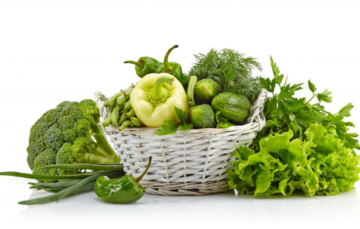 Овощи зеленого цвета