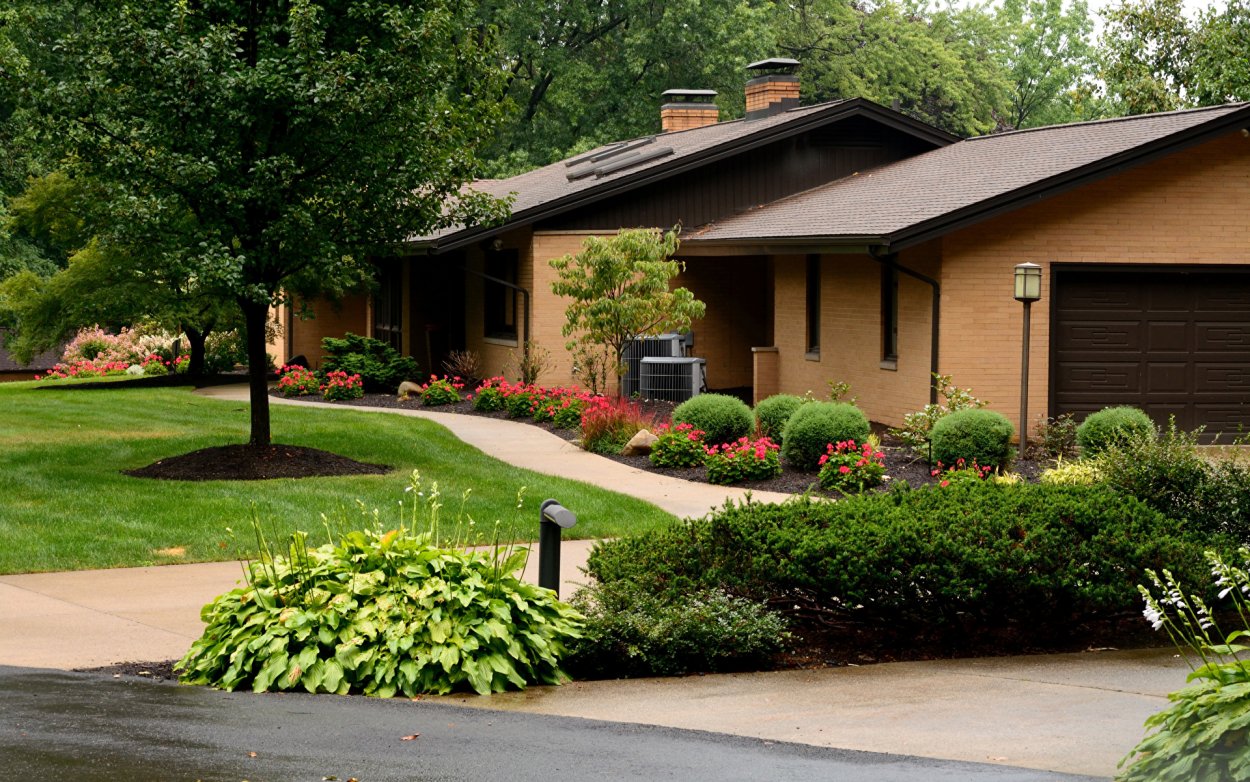 Американский дом лужайка мама