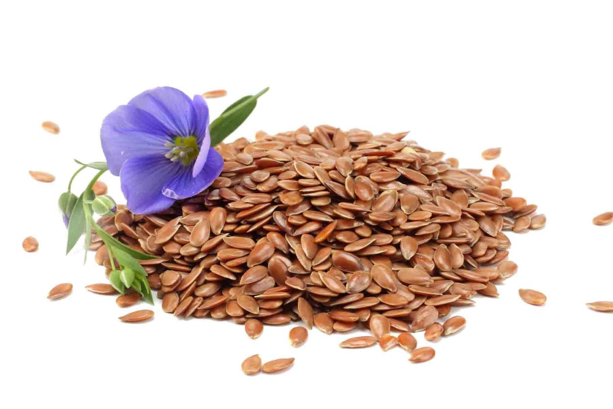 Семена льна на прозрачном фоне