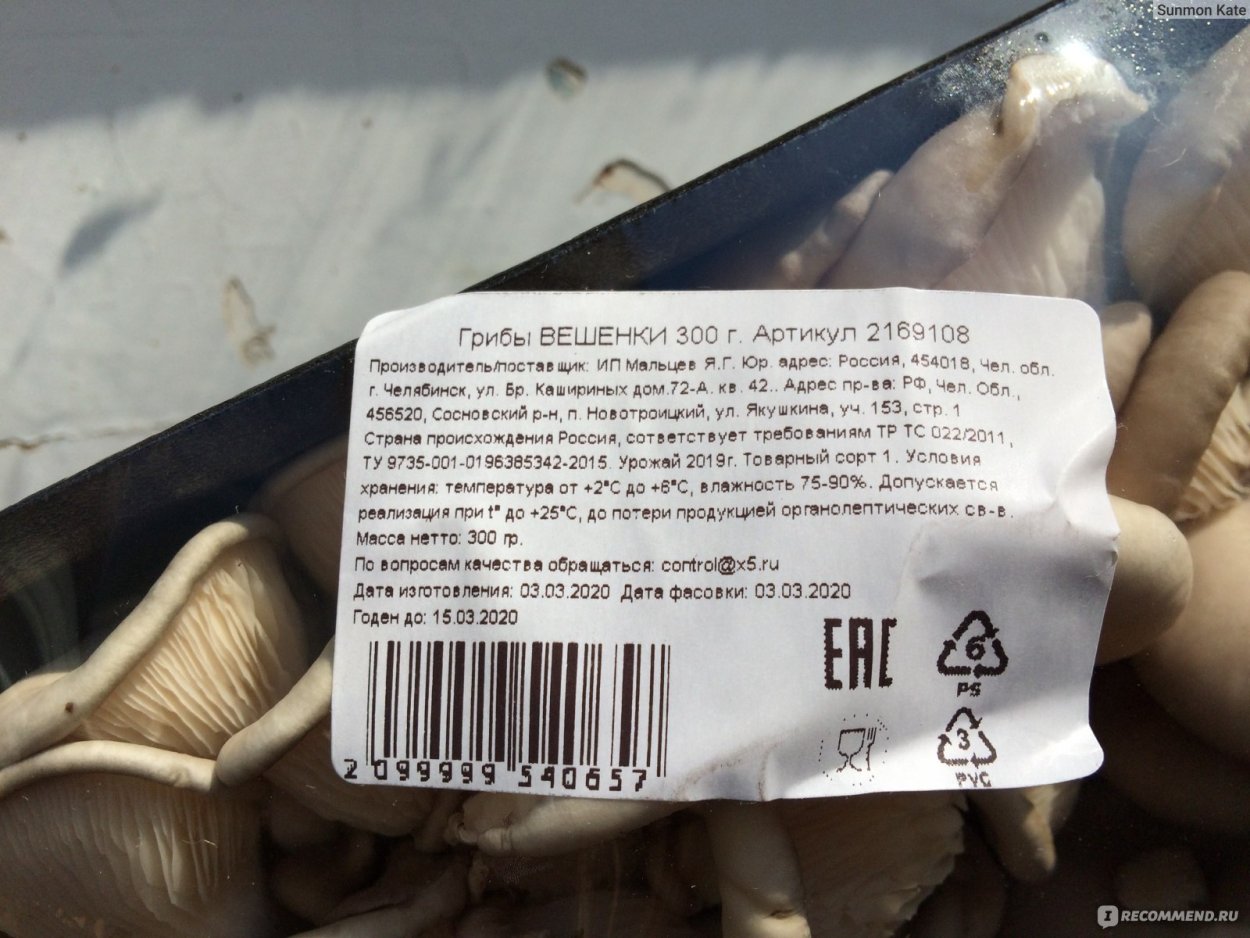 Грибы вешенки калорийность