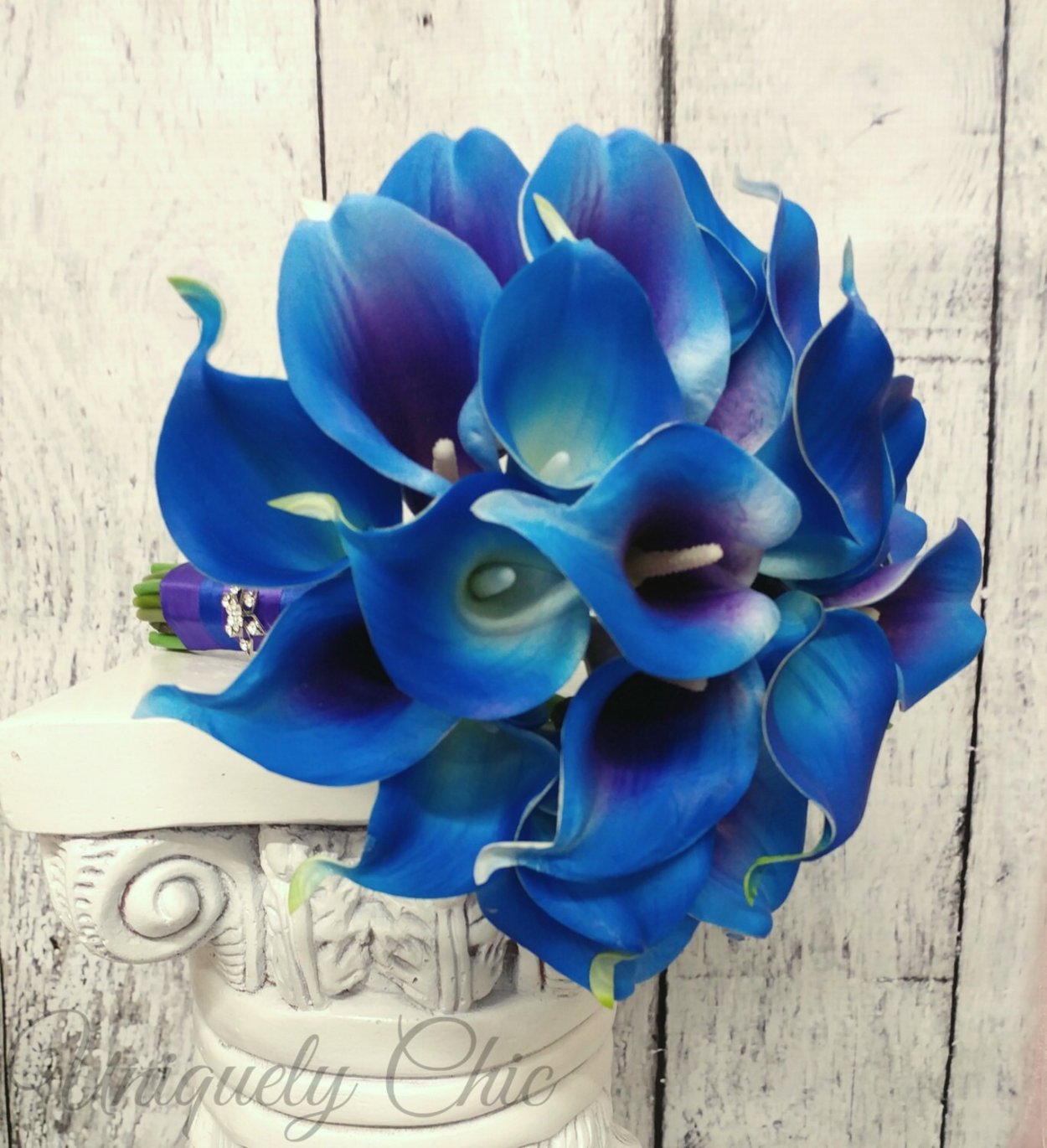 Синие каллы без фона