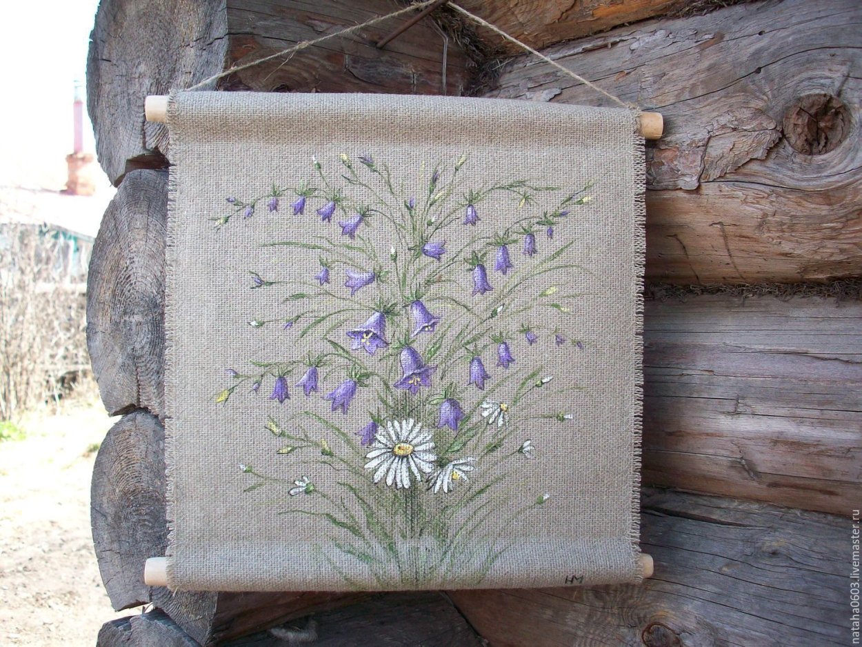 Льняное панно