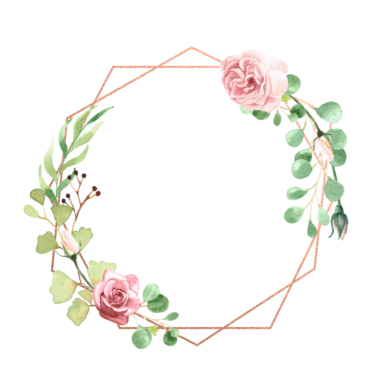 Цветочные геометрические рамки