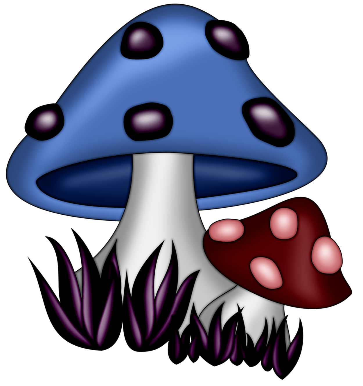 Грибы с глазами вектор
