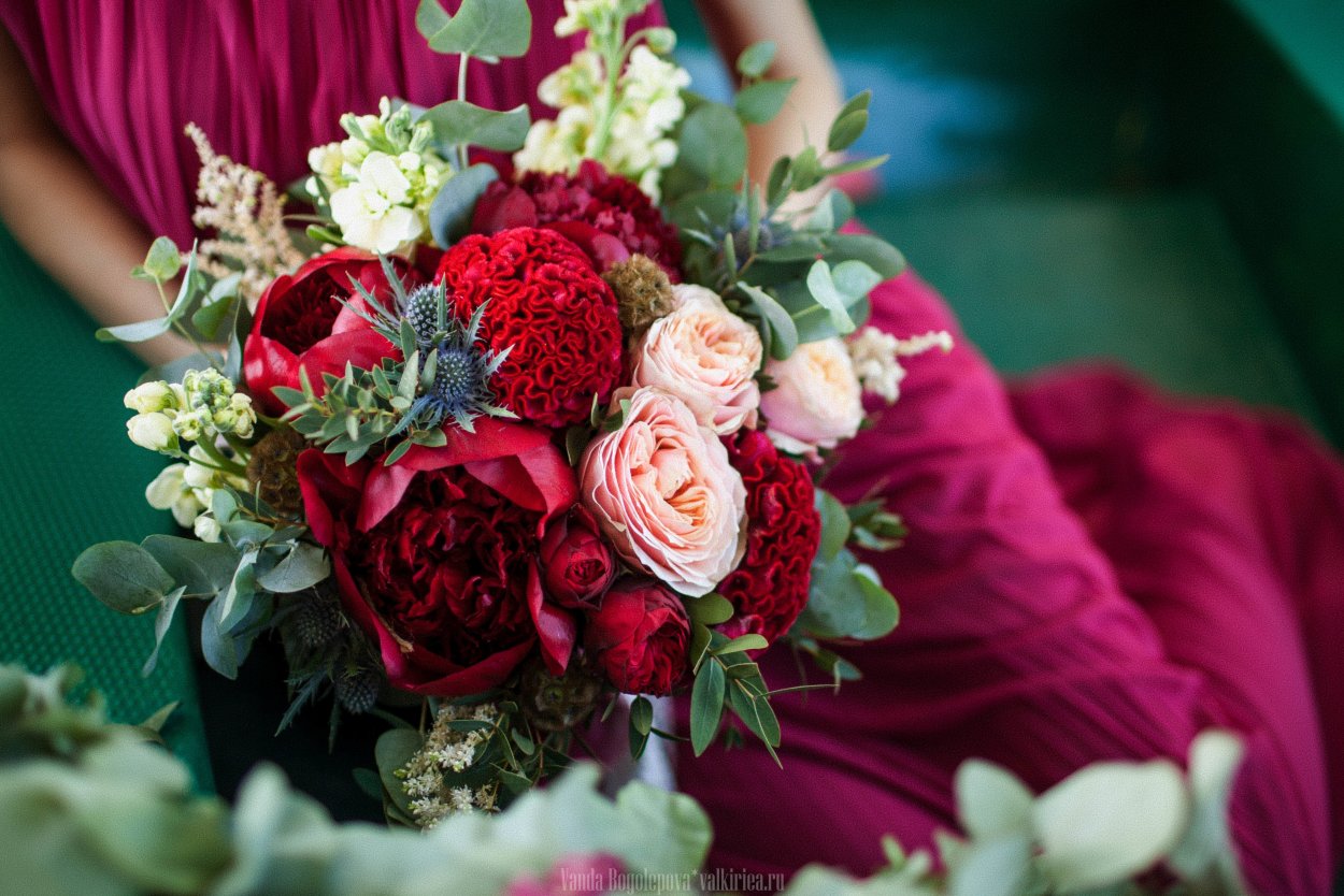 Букет с целозией