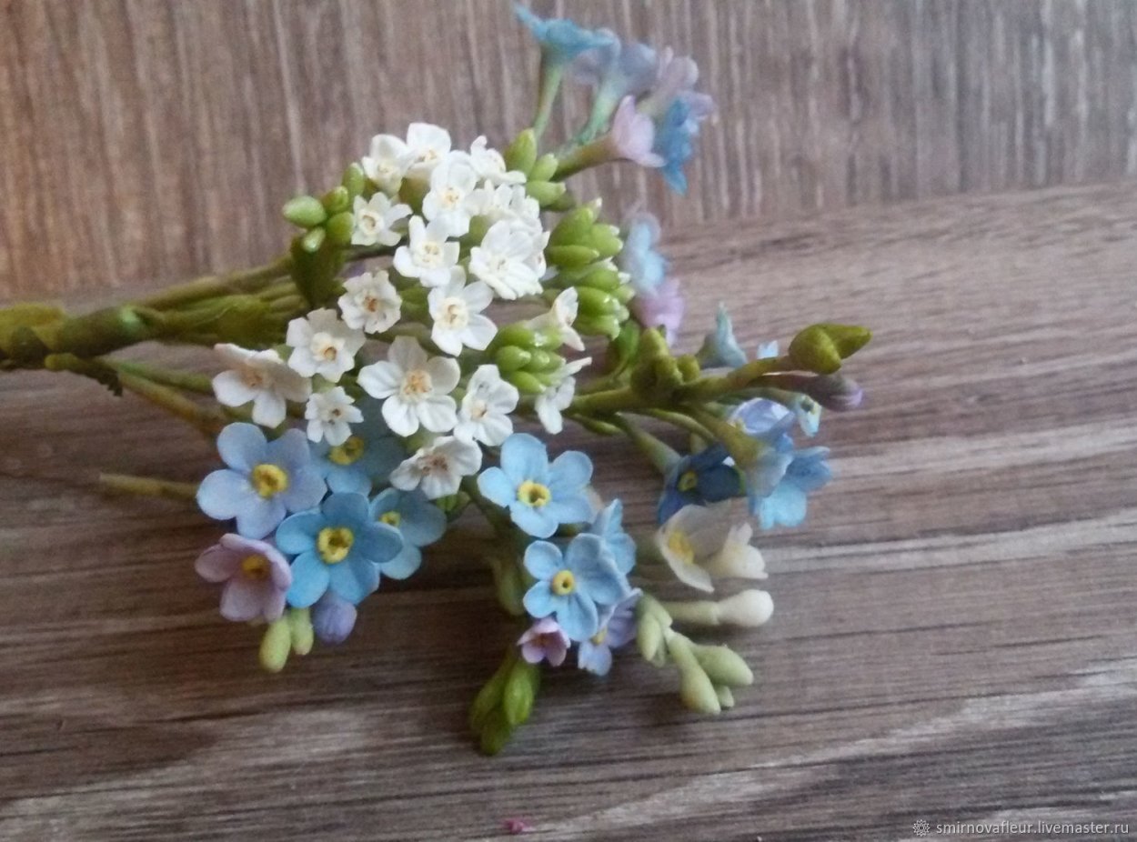 Сенполия букет незабудок