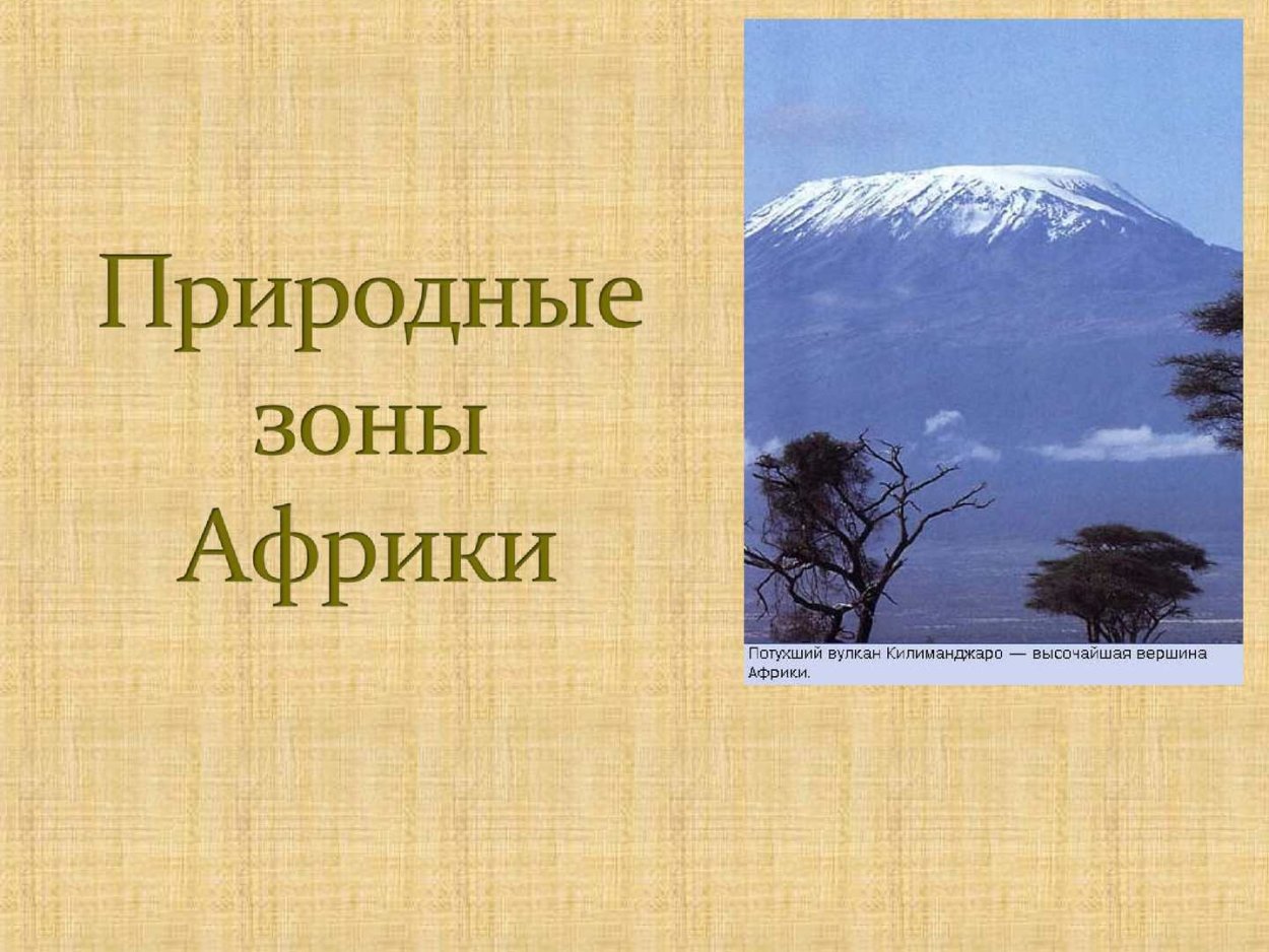 Растительный мир Африки карта