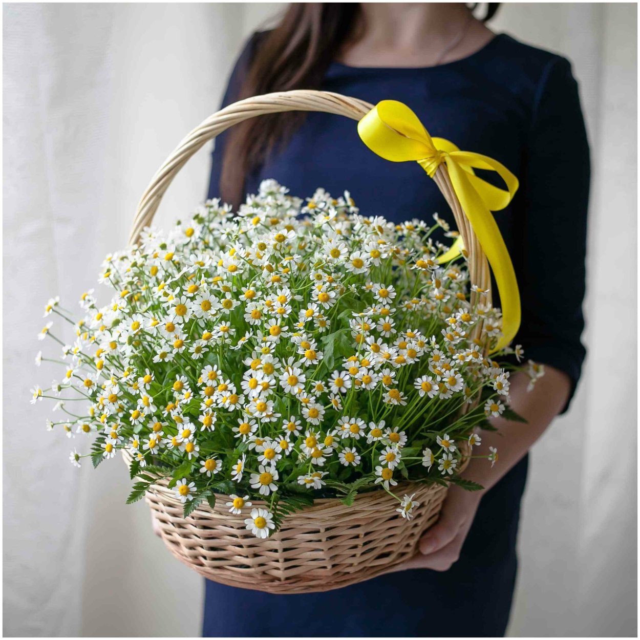 Корзина с цветами фон