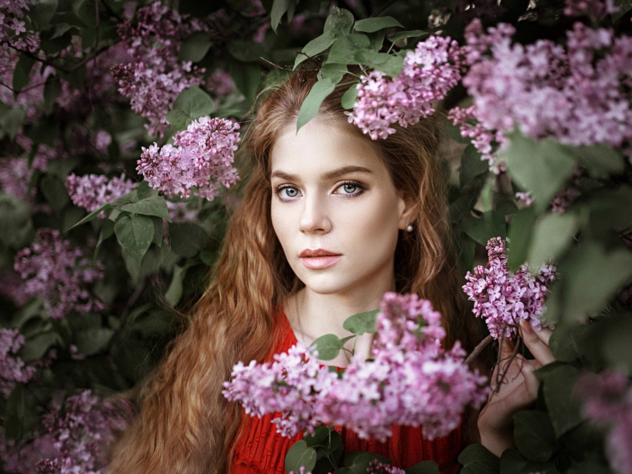 Девушка с сиренью