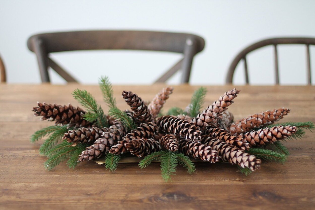 Композиции из еловых шишек