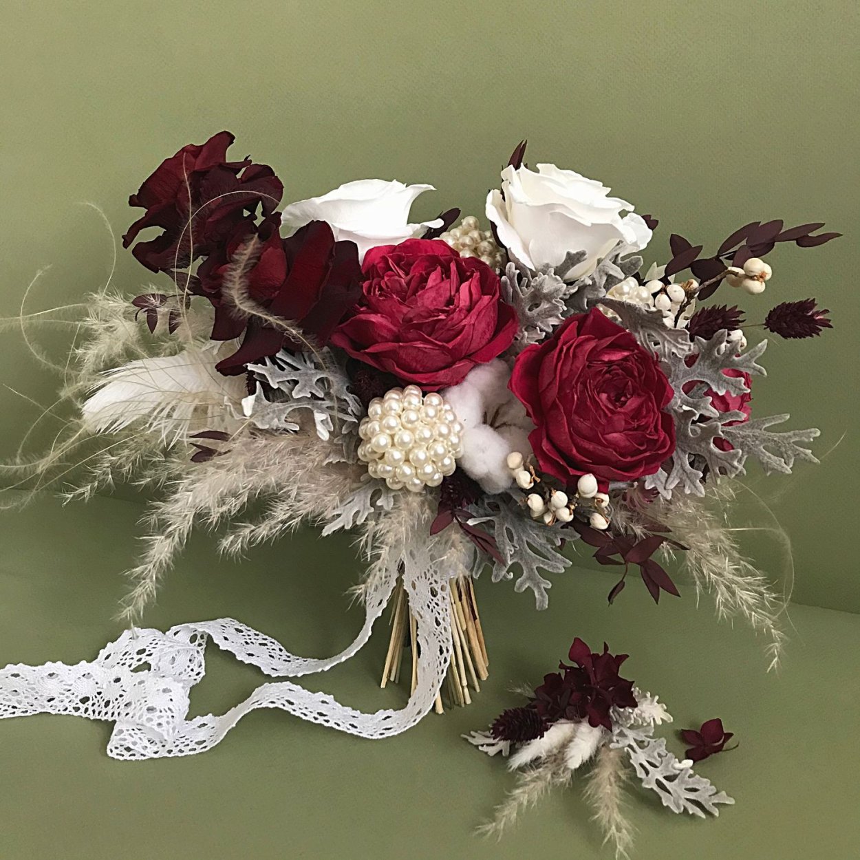 Букет невесты из стабилизированных цветов