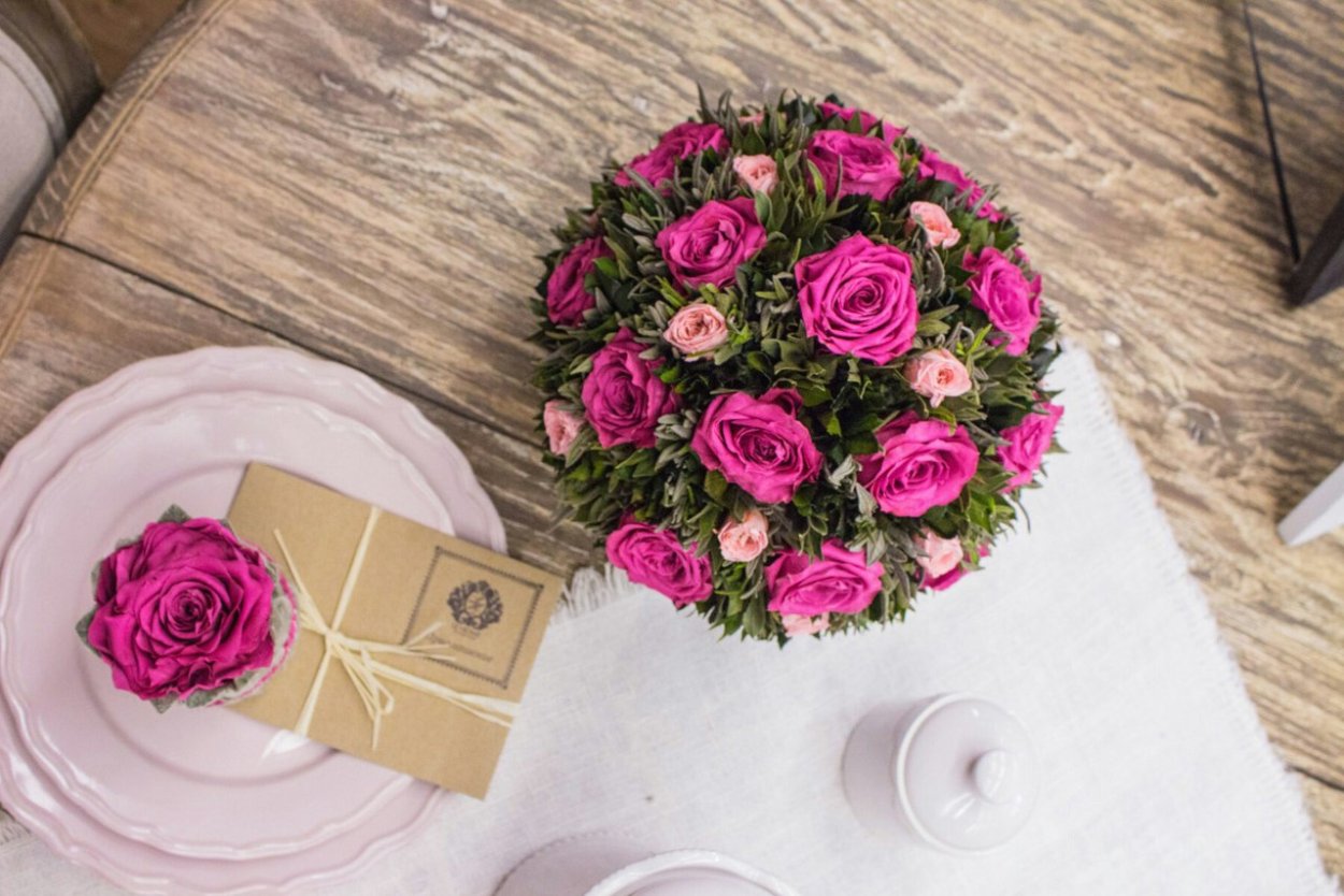 Букет из стабилизированных цветов