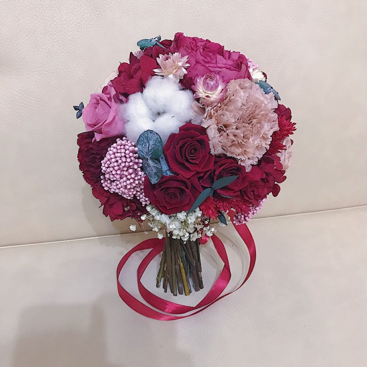 Букет невесты с пудровыми розами