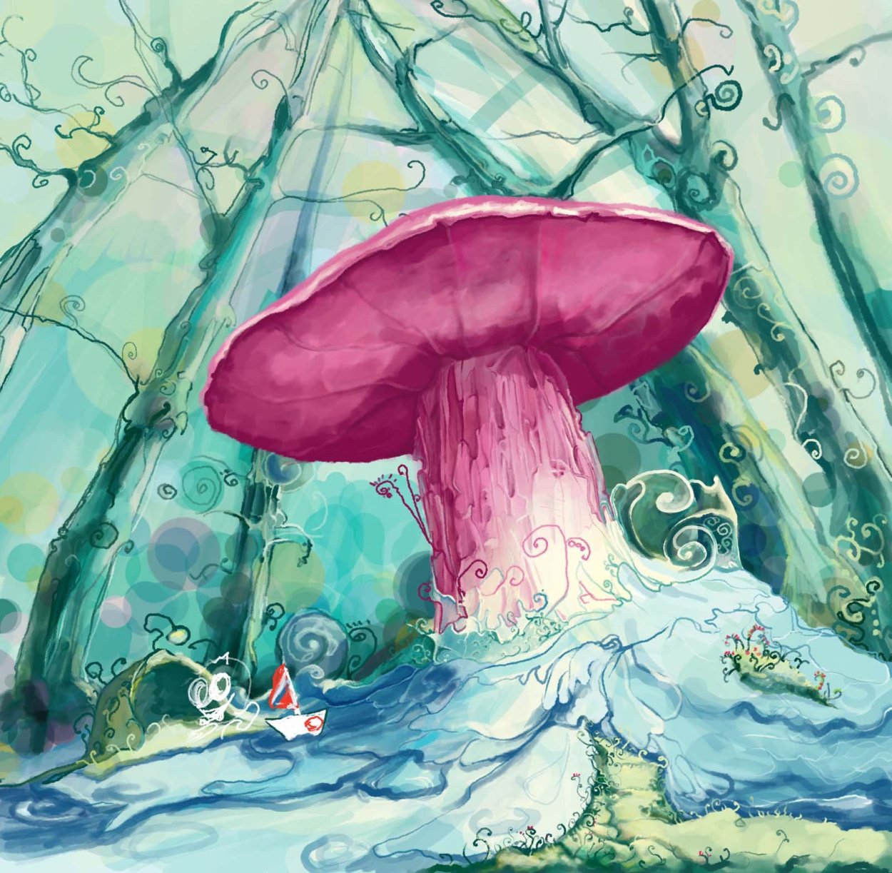 Стиль рисования сказочный грибов