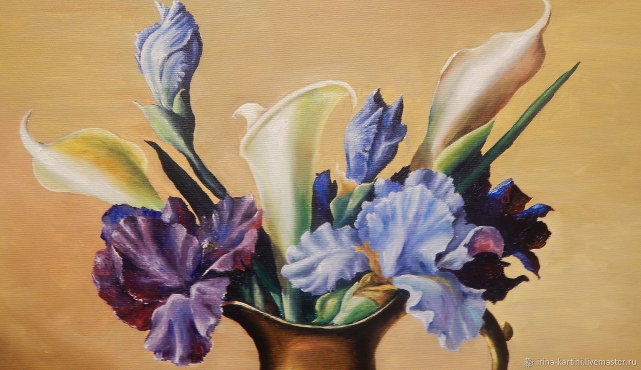 Натюрморт с ирисами