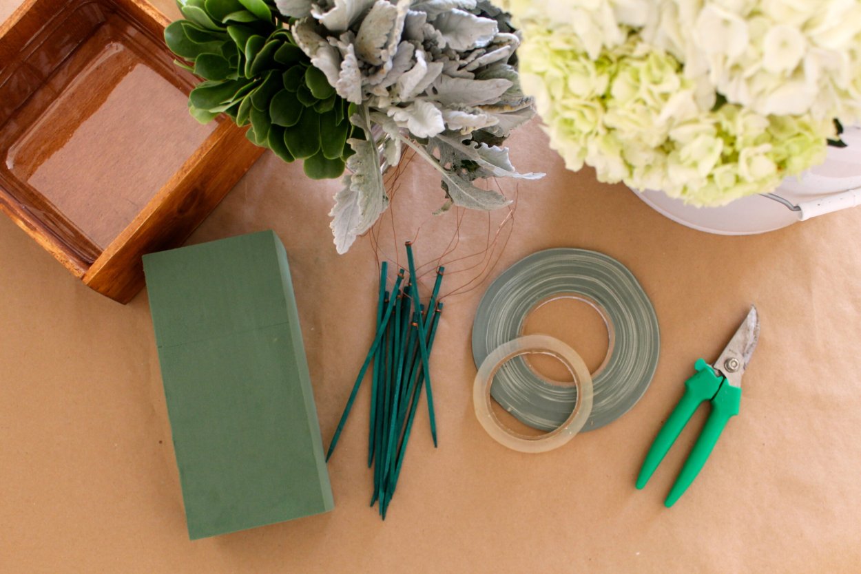 Букет с губкой флористической