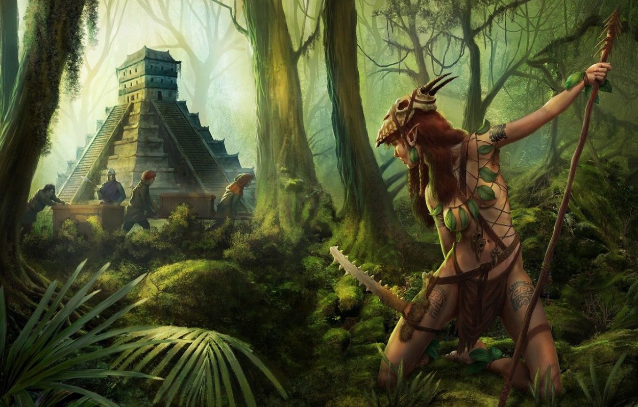 Джунгли фэнтези арт