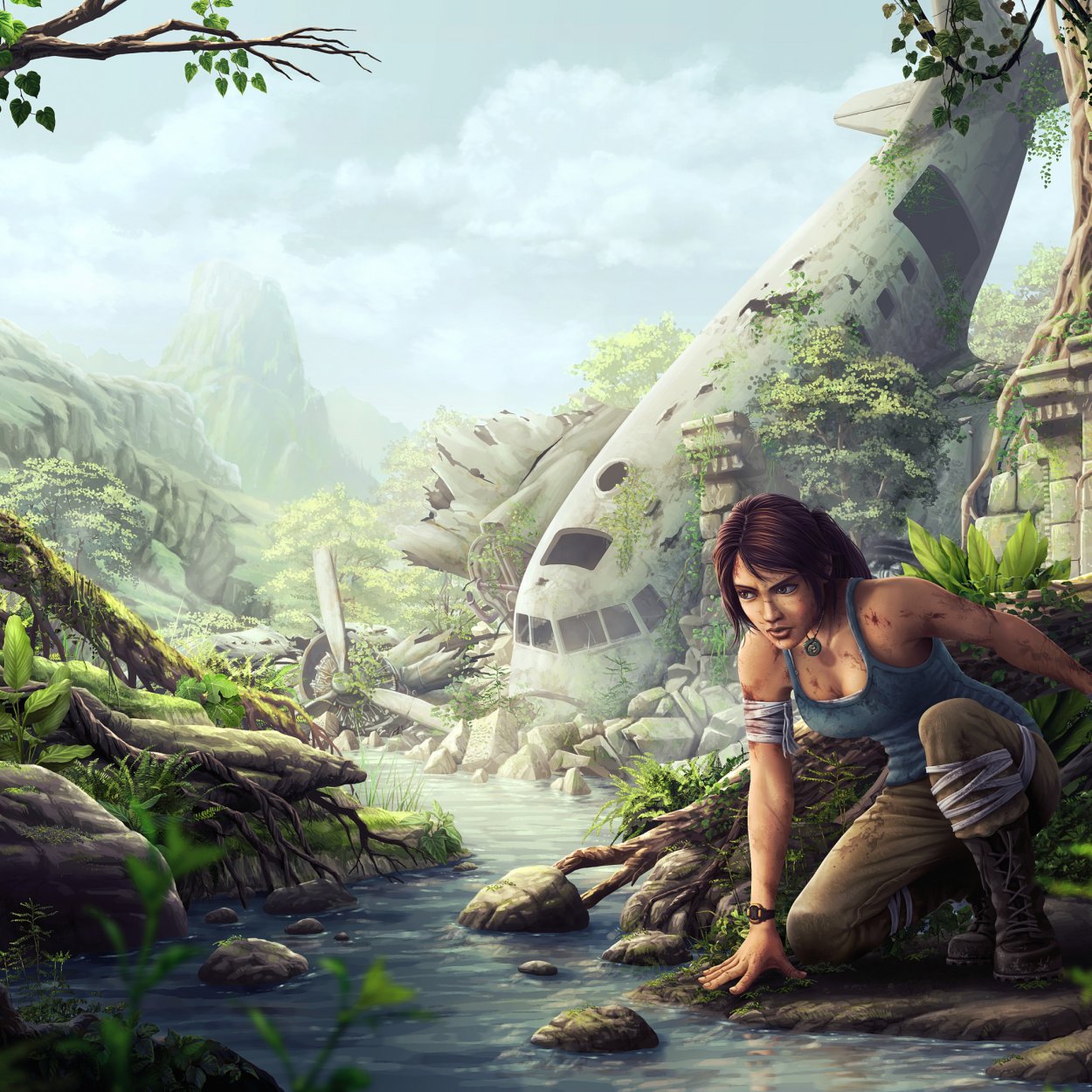 Лара Крофт в джунглях