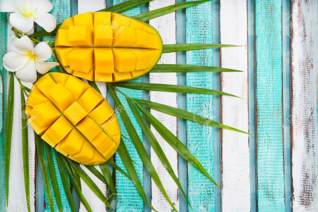 Манго нарезка вид сверху