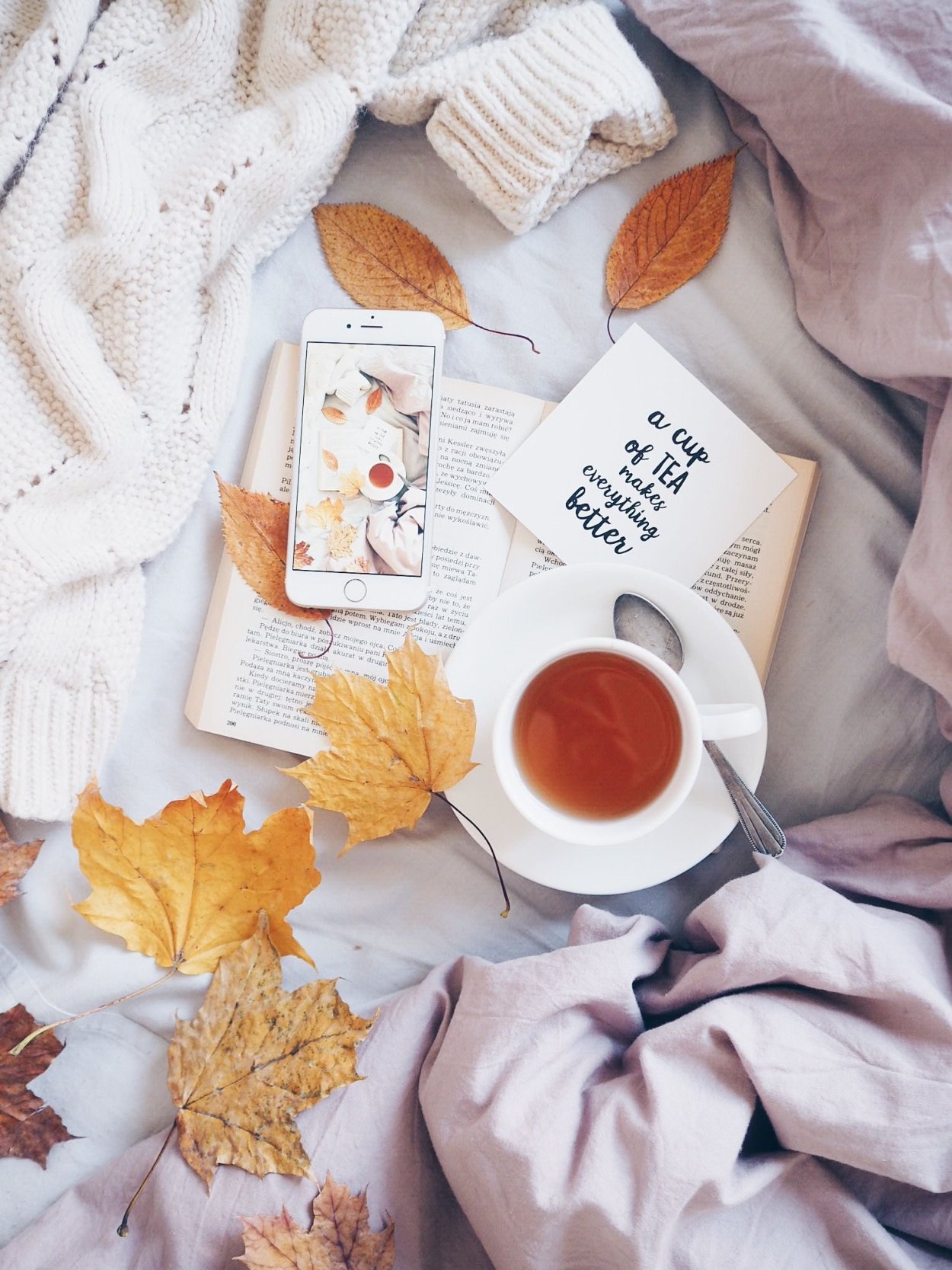 Осенние обои с надписями