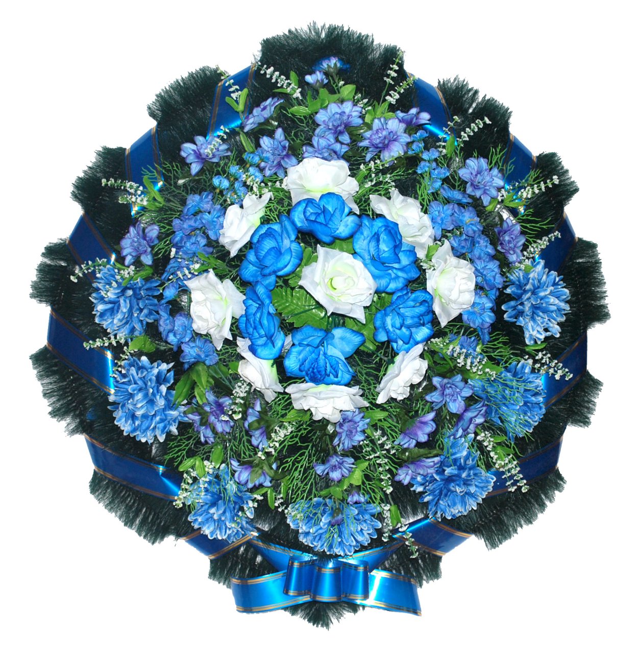 Цветочная рамка синяя