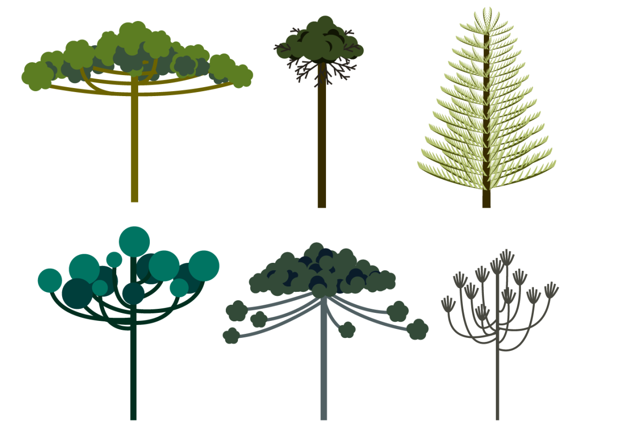 Стилизованные деревья