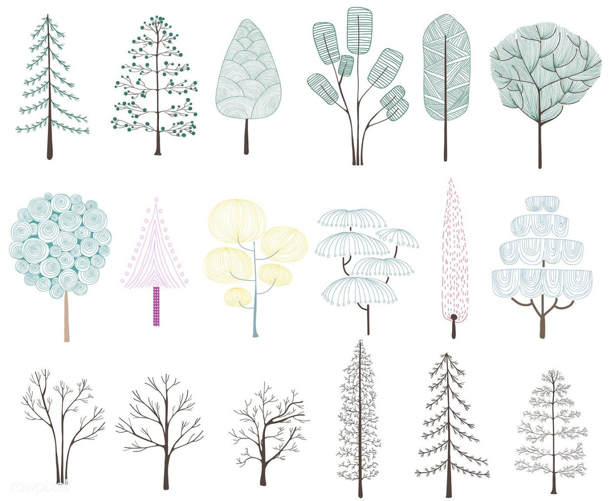 Множество деревьев