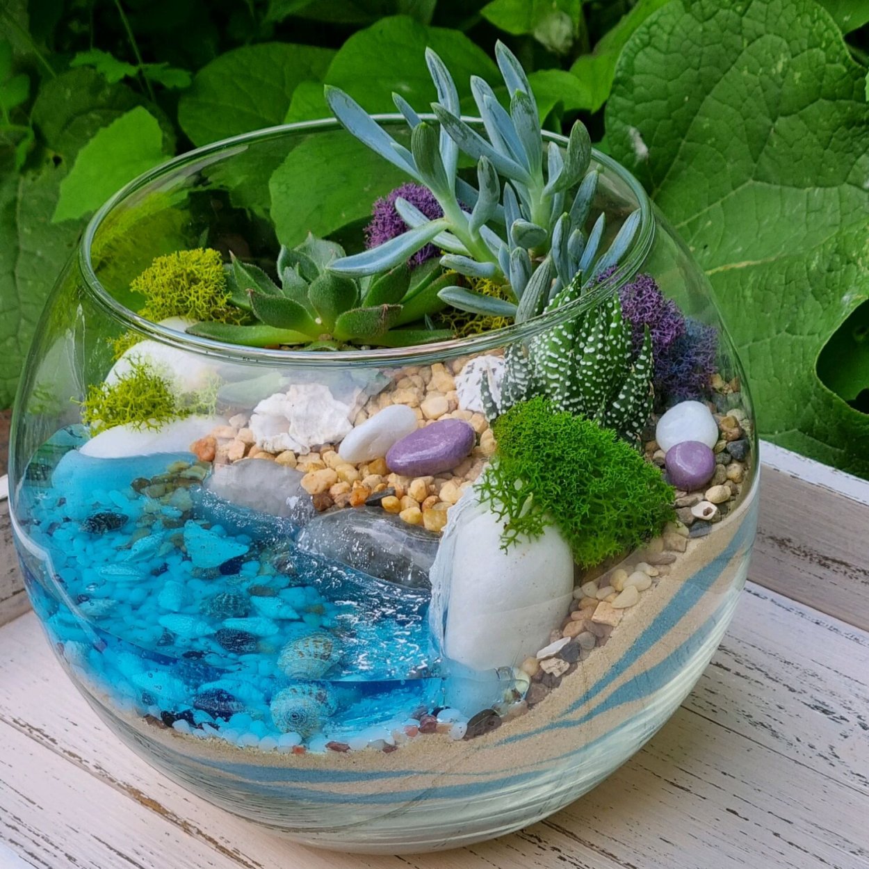 Флорариум с эпоксидной смолой
