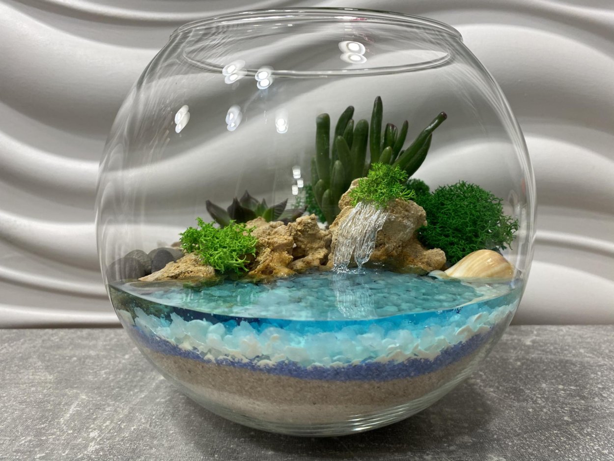 Флорариум с имитацией воды