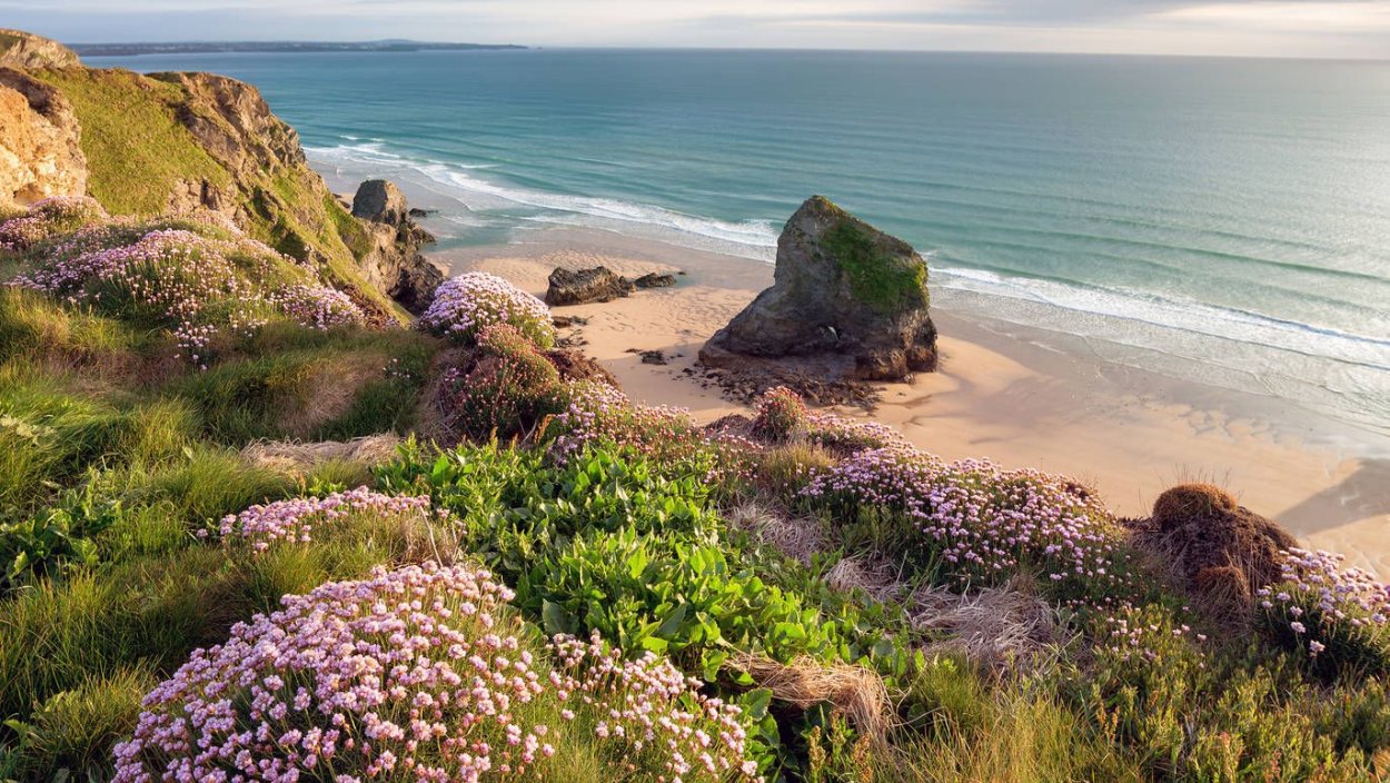 Корнуолл Англия пляж