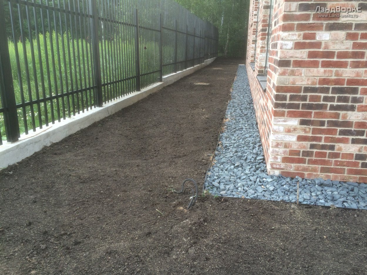 Щебеночно Песчаная отмостка