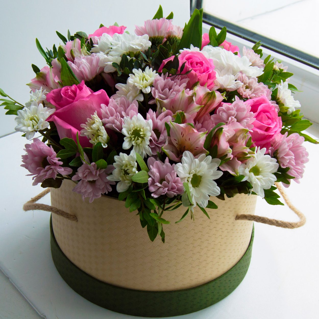 Цветочные композиции в коробках